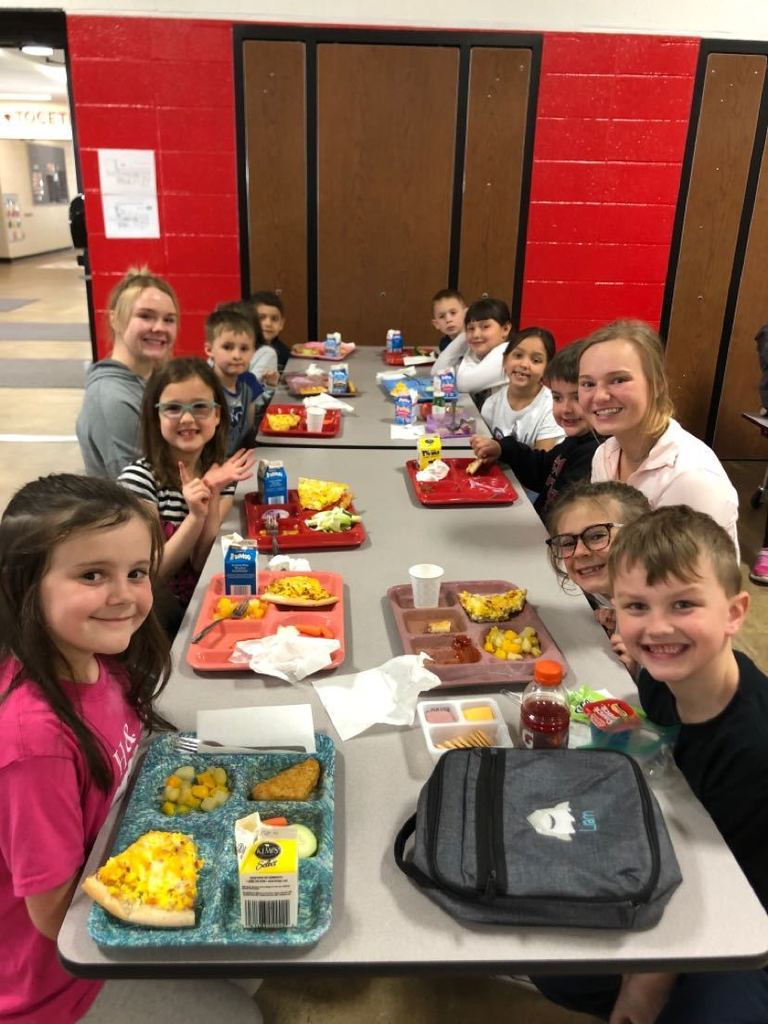 NHS at elementary lunch