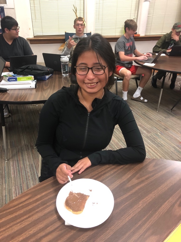 Gaby loves Nutella on her French Toast